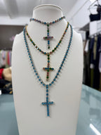 Collana Croce strass