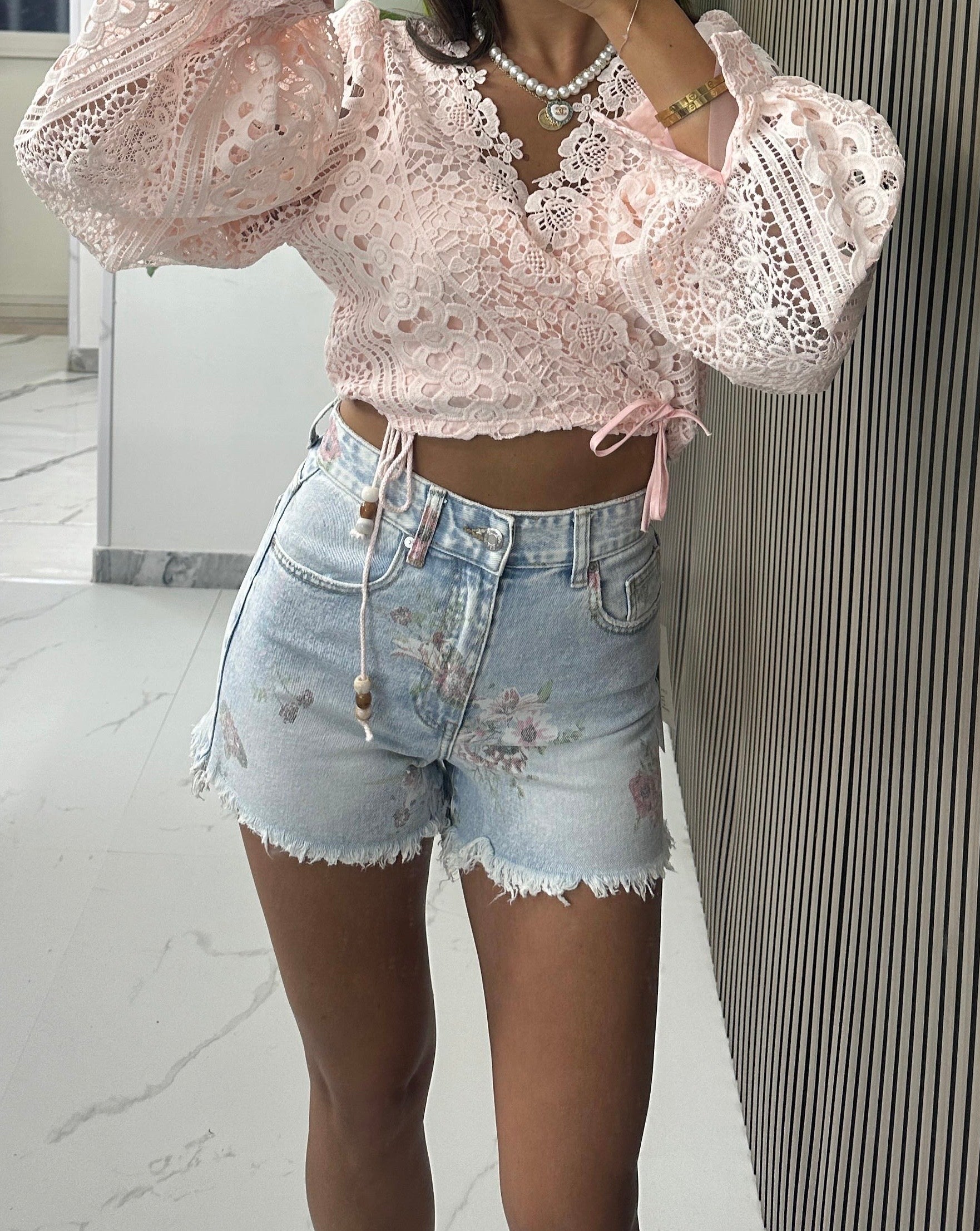 Shorts floreale