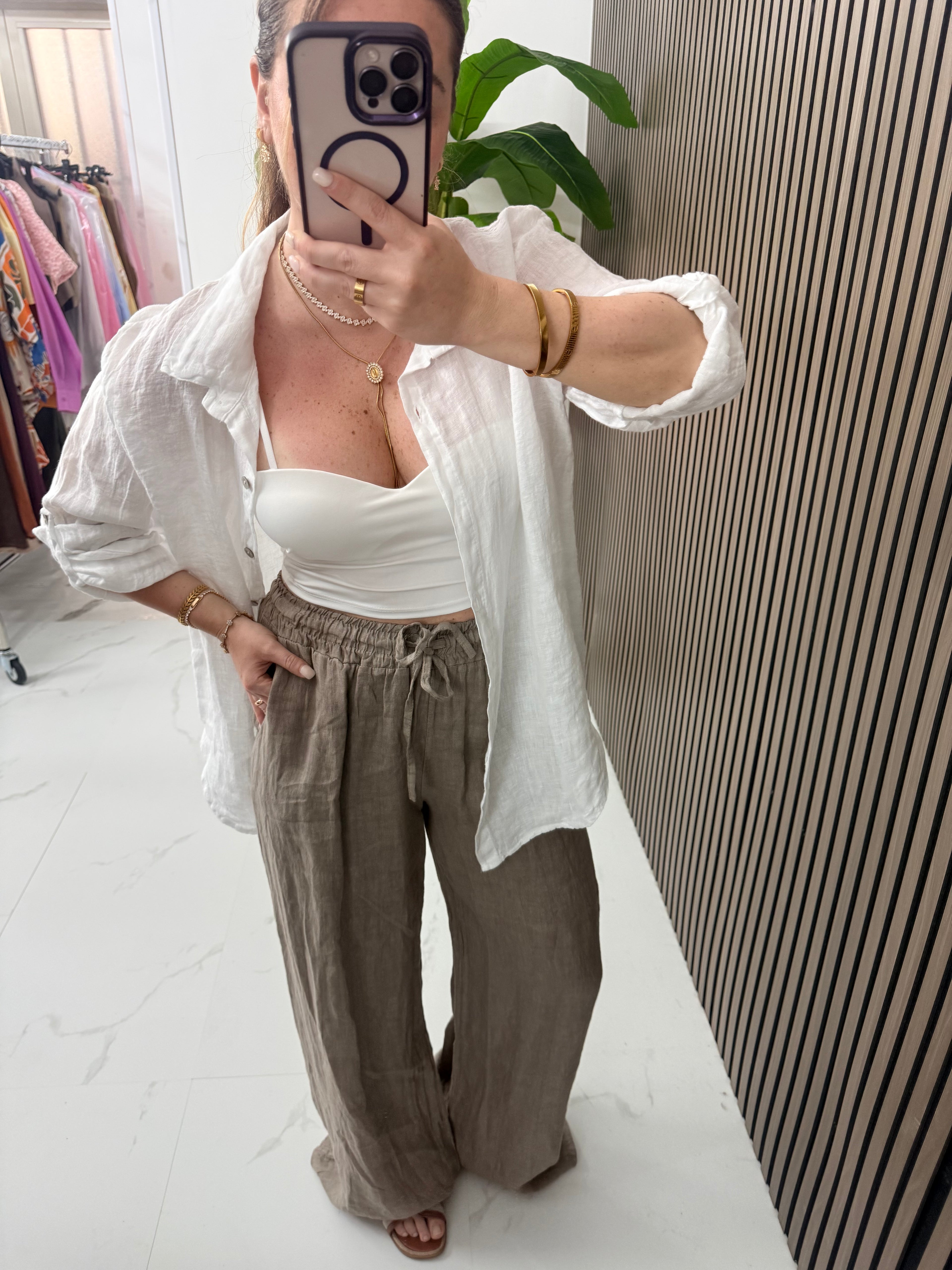 Camicia 100% lino
